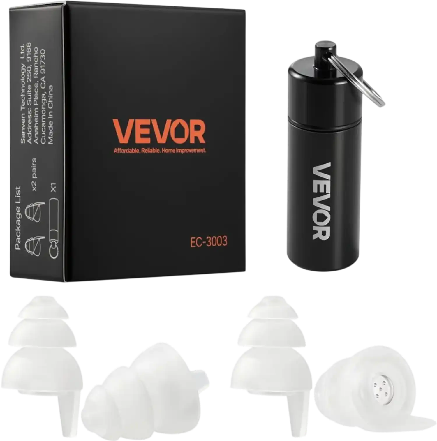 Vevor Earplugs High-Fidelity Music Festival Ear Plugs 2 Pairs New