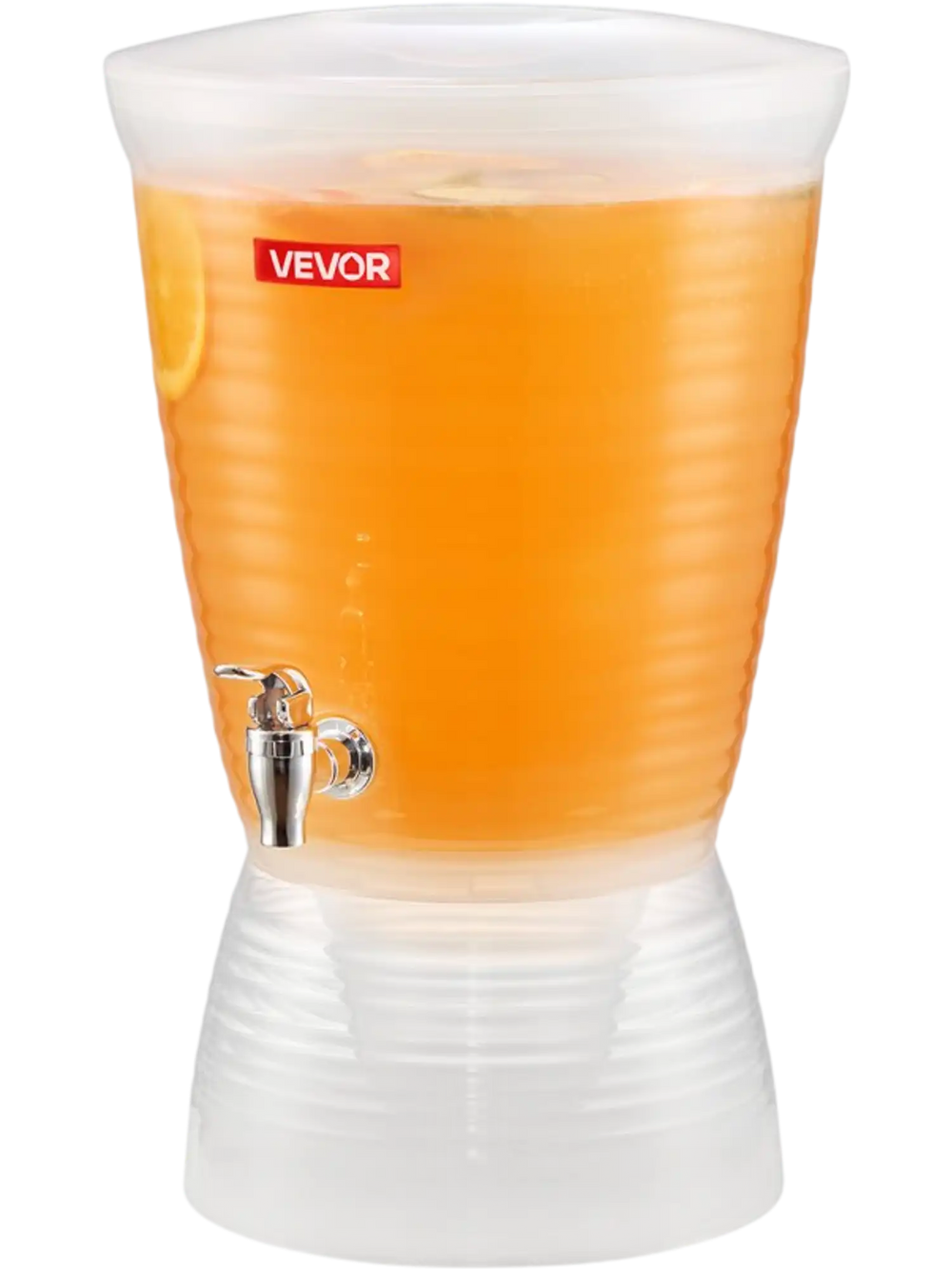 VEVOR Beverage Dispenser, 2.64 Gallon Drink Dispenser for Parties, Plastic Juice Dispensers with Spigot Ice Chamber, Iced Tea Lemonade Juice Water Dispensers, for Restaurants, Hotels, Parties