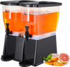 VEVOR Beverage Dispenser, 3 Gallon x 2 Drink Dispensers for Parties, Plastic Juice Dispenser with Stand Spigot Lid, Iced Tea Lemonade Juice Water Dispenser, for Restaurants, Hotels, Parties