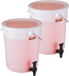VEVOR Beverage Dispenser, 5 Gallon Drink Dispensers for Parties, Plastic Juice Dispenser with Spigot and Lid, Iced Tea Lemonade Juice Water Dispenser, for Restaurants, Hotels, Parties, 2 Pack