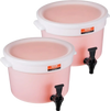 VEVOR Beverage Dispenser, 3 Gallon Drink Dispensers for Parties, Plastic Juice Dispenser with Spigot and Lid, Iced Tea Lemonade Juice Water Dispenser, for Restaurants, Hotels, Parties, 2 Pack