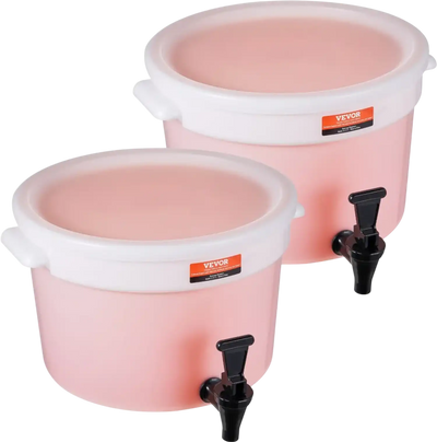 Vevor Beverage Dispenser 3 Gallon Plastic Juice Dispenser with Spigot and Lid 2 Pack New