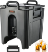 VEVOR Insulated Beverage Dispenser, 10 Gallon, Food-grade LL9450UP Hot and Cold Beverage Server, Thermal Drink Dispenser Cooler with 1.18 in PU Layer Two-Stage Faucet Handle, for Restaurant Drink Shop