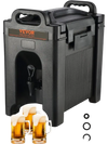 VEVOR Insulated Beverage Dispenser, 2.5 Gallon, Food-grade LDPE Hot and Cold Beverage Server, Thermal Drink Dispenser Cooler with 0.9 in PU Layer Two-Stage Faucet Handle, for Restaurant Drink Shop
