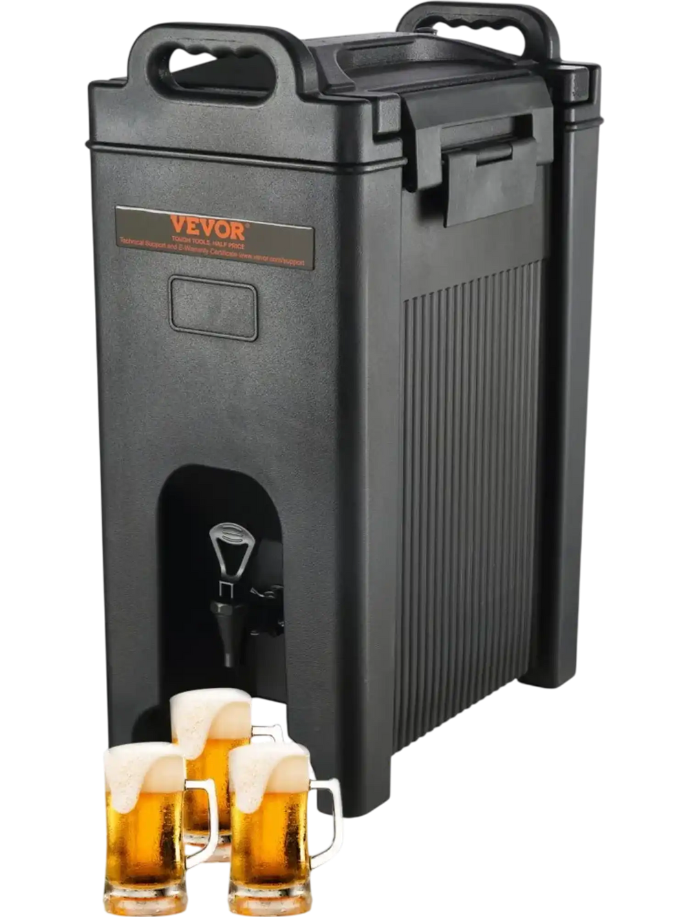 VEVOR Insulated Beverage Dispenser, 5 Gallon, Food-grade LDPE Hot and Cold Beverage Server, Thermal Drink Dispenser Cooler with 0.9 in PU Layer Two-Stage Faucet Handle, for Restaurant Drink Shop
