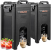 VEVOR Insulated Beverage Dispenser, 5 Gal/19L Hot and Cold Beverage Server with Spigot & Handle, Food-Grade Thermal Drink Dispenser Cooler for Tea Coffee Water in Cafes & Restaurants, 2 Pack, Black