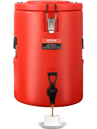 Vevor Beverage Dispenser 4.5 Gal Hot and Cold Insulated Stainless Steel Server New