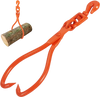 VEVOR Log Skidding Tongs, 18 inch 2 Claw Log Lifting Tongs, Heavy Duty Rotating Steel Lumber Skidding Tongs, 772 lbs/350 kg Loading Capacity, Log Lifting, Handling, Dragging & Carrying Tool