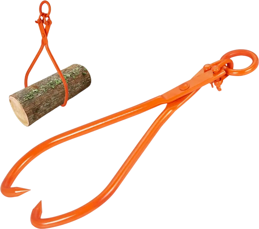 VEVOR Log Skidding Tongs, 32 inch 2 Claw Log Lifting Tongs, Heavy Duty Steel Lumber Skidding Tongs, 1543 lbs/700 kg Loading Capacity, Log Lifting, Handling, Dragging & Carrying Tool