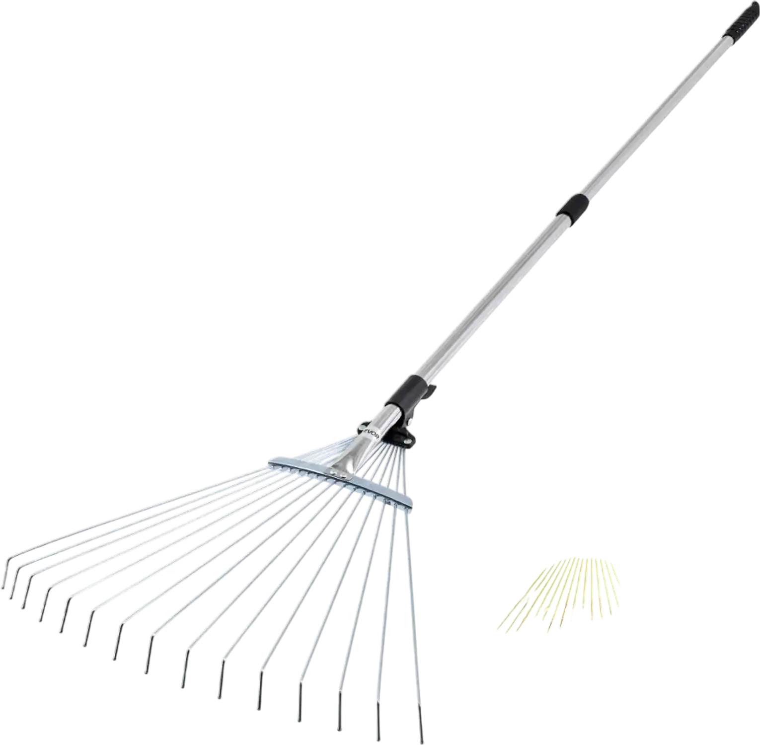 Vevor Leaf Rake Adjustable 15-Tine Steel Garden Rake New