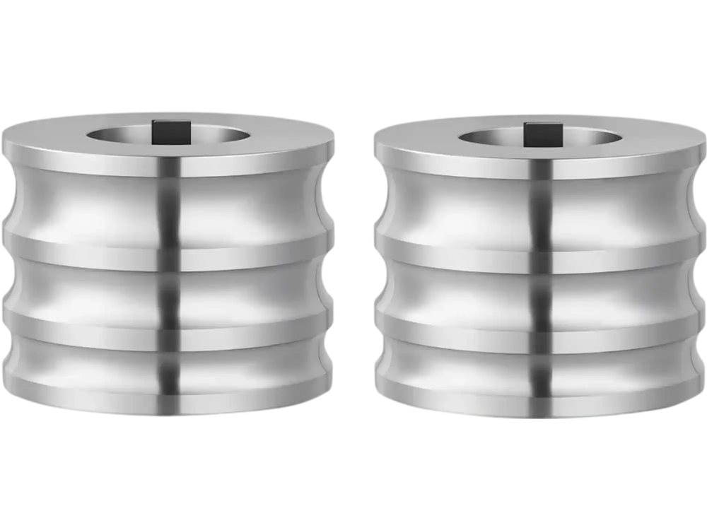 VEVOR Replacement Roller for Rolling Mill 3 Sizes Grooves 2 Domed Rollers, Jewelry DIY Tool Accessory Parts, Premium Alloy Steel, Easy Installation, for Pressing Ductile Metals, Gold, Silver, Brass