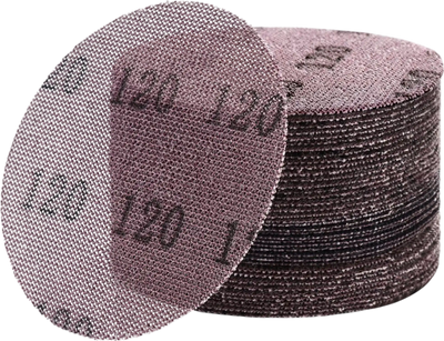 VEVOR 5-inch Mesh Abrasive Sanding Discs, 50PCS 120 Grit Anti-Clogging Ceramic Sandpapers Dust Free, Hook-and-Loop Sanding Discs for Metal Wood Plaster Sanding, Car Body Repair, Paint Removal