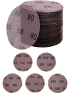 VEVOR 5-inch Mesh Abrasive Sanding Discs 50PCS, Grit 80/120/180/240/320 Assorted Anti-Clogging Ceramic Mesh Sandpapers, Hook-and-Loop Sanding Discs for Metal Wood Plaster, Car Body, Paint Removal