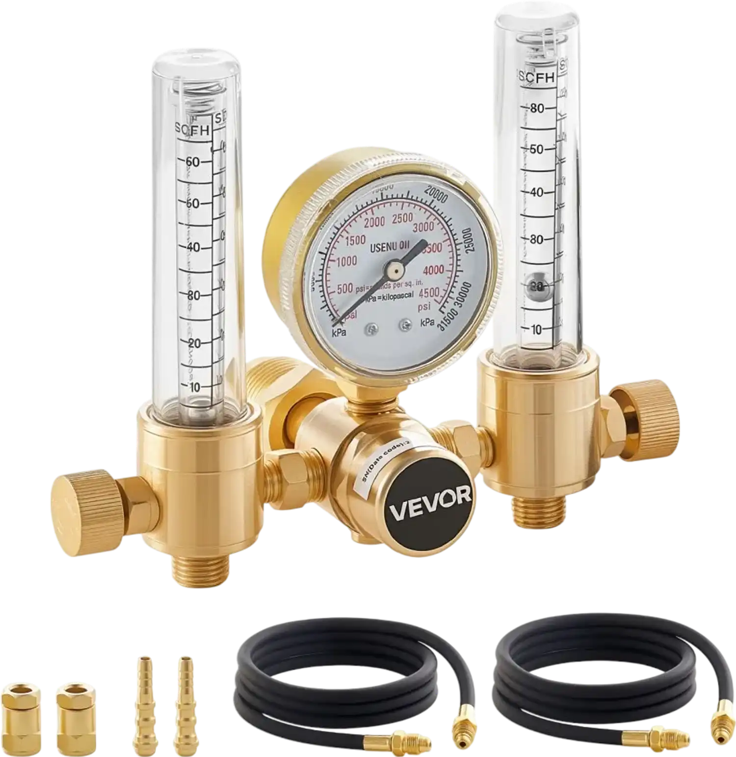 Vevor Argon Flow Regulator Dual Output Gas Regulator Gauge for TIG/MIG Welding New