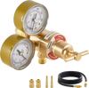 VEVOR Argon Regulator Gauge, Argon CO2 Regulator Welding Gas Gauges for TIG/MIG Welding - with 8.2FT Rubber Hoses, 0-60 SCFH, 0-4000 PSI Inlet Pressure, CGA580 Inlet Connection