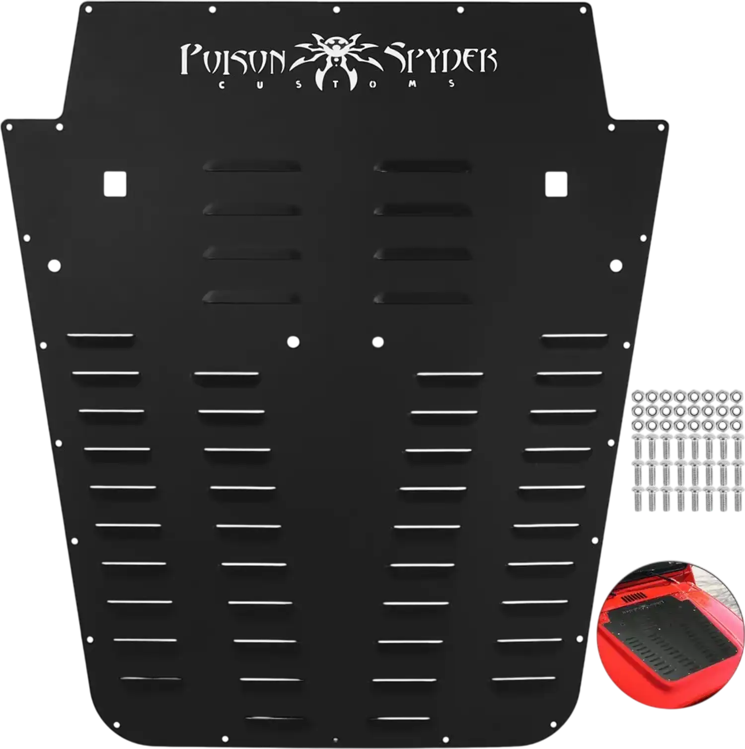 Vevor Hood Louver Black Powder Coat for 2007-2018 Jeep Wrangler JK New