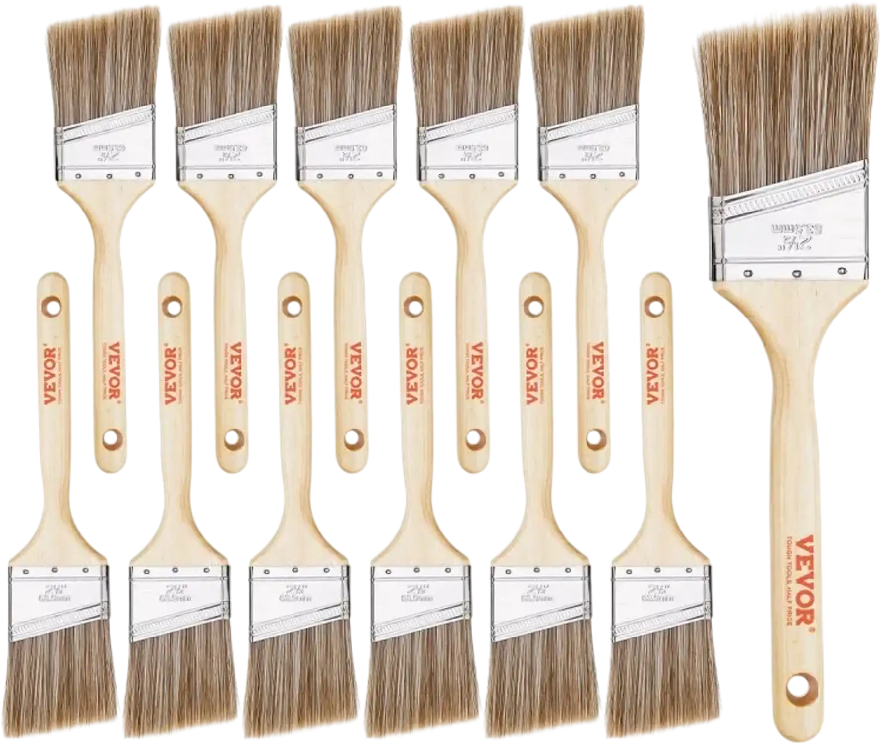 Vevor Paint Brushes 12-Piece Angle Paint Brush Set New