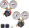 VEVOR Oxygen Acetylene Regulator Set, Oxy-Acetylene Regulators, 0-4000PSI and 0-400PSI Welding Gas Gauges with CGA-540/CGA-200 Inlet Connection & 9/16"-18 Outlet Connection, PC Knob Adjustment