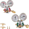VEVOR Oxygen Acetylene Regulator Set, Oxy-Acetylene Regulators, 0-4000PSI and 0-400PSI Welding Gas Gauges with CGA-540/CGA-510 Inlet Connection & 9/16"-18 Outlet Connection, T-Handle Adjustment