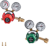 VEVOR Oxygen Acetylene Regulator Set, Oxy-Acetylene Regulators, 0-4000PSI and 0-500PSI Welding Gas Gauges with CGA-540/CGA-510 Inlet Connection & 9/16"-18 Outlet Connection, PC Knob Adjustment