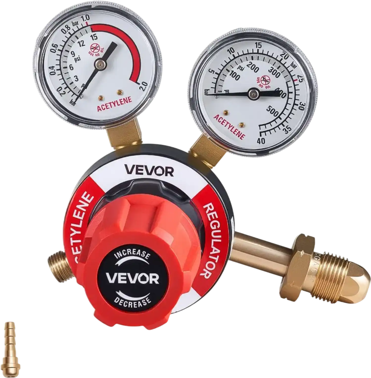 Vevor Acetylene Regulator Precise 0-500 PSI Welding Gas Gauge New