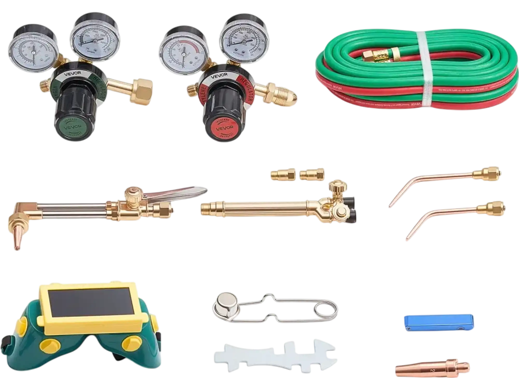 Vevor Torch Kit Oxygen Acetylene Welding Cutting Set with Check Valves 15' Twin Hose New