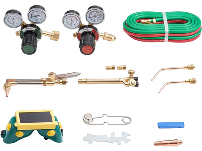 Vevor Torch Kit Oxygen Acetylene Welding Cutting Set with Check Valves 15' Twin Hose New