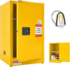 VEVOR Flammable Storage Cabinet, 21" x 21" x 35", Industrial Fire Cabinet, Double-Wall Cold Rolled Steel Hazardous Storage Safety Cabinet, Fire & Explosion-Proof with Adjustable Shelf and Key Lock