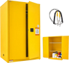 VEVOR Flammable Storage Cabinet, 34" x 43" x 70", Industrial Fire Cabinet, Fire & Explosion Proof, Double-Wall Cold Rolled Steel, 2-Door Hazardous Safety Cabinet with 2 Adjustable Shelves & Key Lock