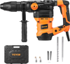 VEVOR 1-9/16 Inch SDS-Max Rotary Hammer Drill, 13Amp Corded Drills, Heavy Duty Chipping Hammers with Vibration Control & Safety Clutch, Electric Demolition Hammers Variable Speed, Power Tool For Concr
