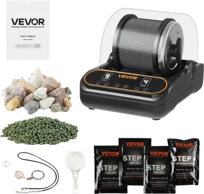 Vevor Rock Tumbler Rock Polishing Machine Kit 1 lb Quiet Operation New