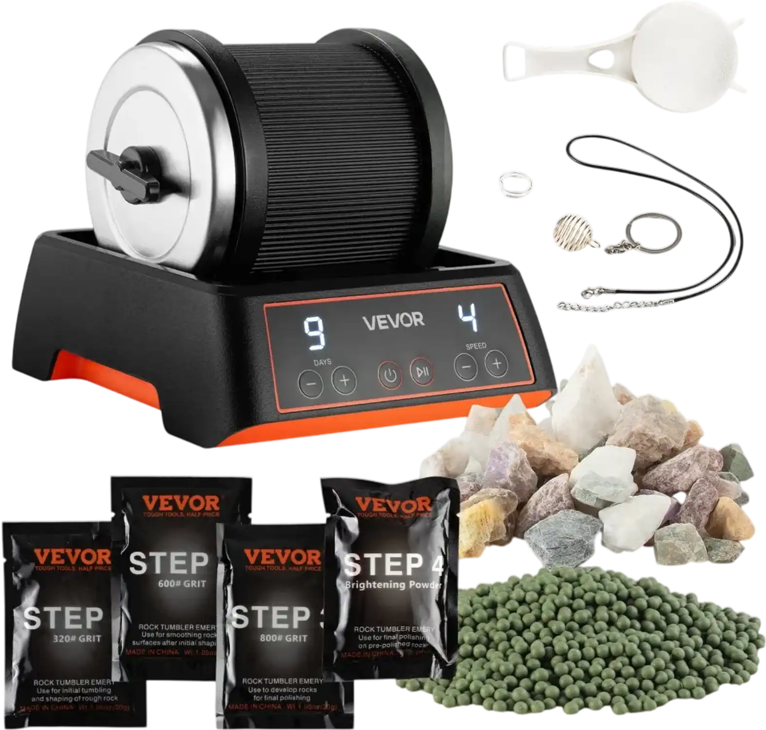 Vevor Rock Tumbler Kit 2 lbs Stone Polishing Kit New