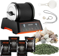 VEVOR Rock Tumbler Kit, 2 lbs Rock Polishing Kit, 4 Speed Settings 9-Day Polishing Timer Stone Polishing Kit, Rock Polisher with Rough Gemstones and Polishing Grits, Rock Polisher for Adults Kids