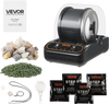 VEVOR Rock Tumbler, 3 lb Rock Polishing Machine, Rocks Tumbling Kit with 4-Speed Adjustment, 1–9 Day Timer, PC Sound Reduction Cover & TPU Drum, Direct Drive Motor Rocks Polishing, Quiet Operation