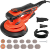 VEVOR 5 & 6-Inch Random Orbital Sander 400W Brushless Orbital Sander, 4000-10000RPM 7 Speeds Electric Palm Sanders with 20PCS Sandpapers, Dust Bag & Vacuum Hose for Woodworking Detailing Sanding