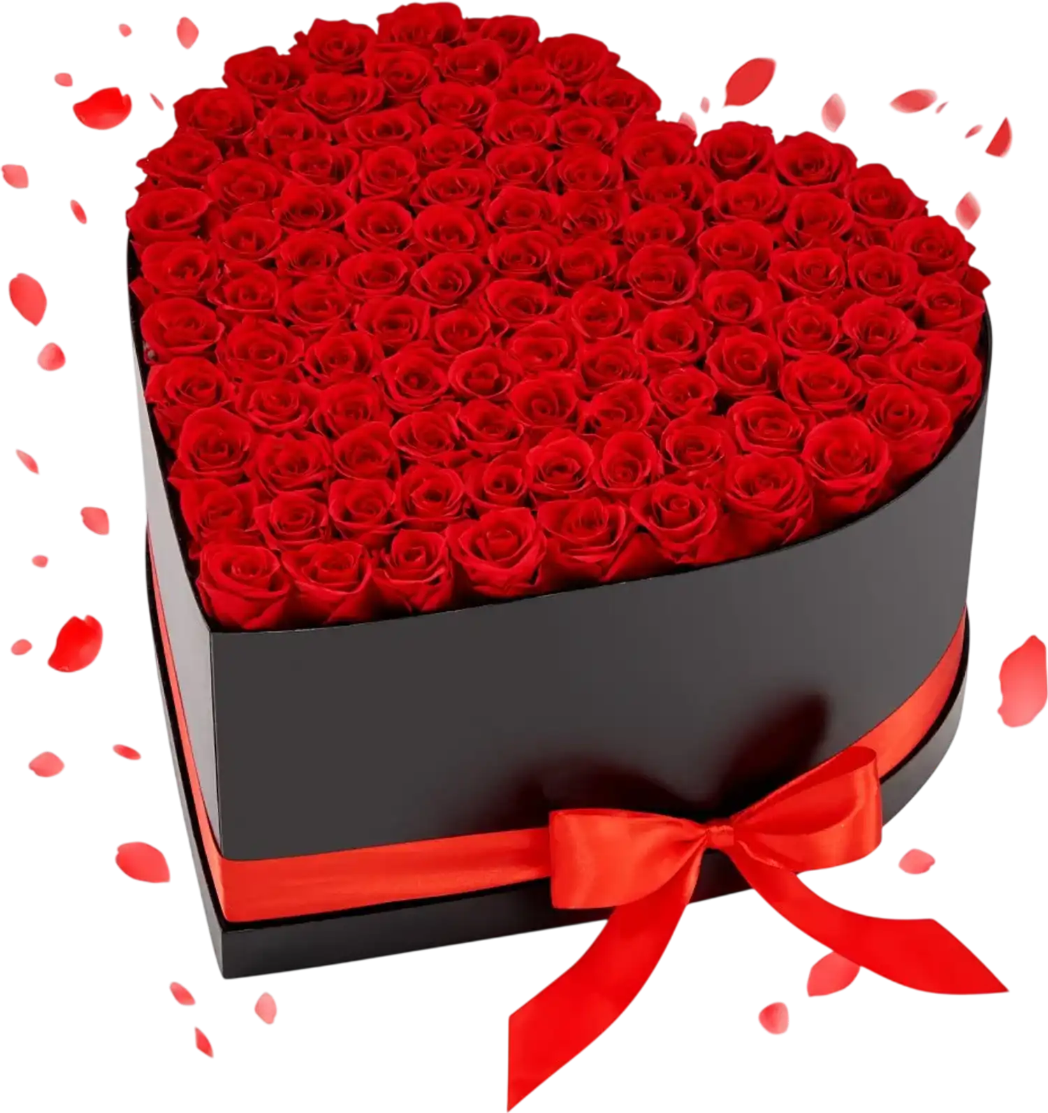 Vevor Preserved Roses Heart Shape Box Forever Flowers Red New