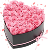 VEVOR Forever Flowers, 27 Preserved Roses in a Heart Shape Box, Eternal Flowers Immortal Bouquet Birthday Present for Women Her Wife Mothers, Anniversary, Valentine's Day,Christmas, Pink
