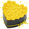 VEVOR Forever Flowers, 27 Preserved Roses in a Heart Shape Box, Eternal Flowers Immortal Bouquet Birthday Present for Women Her Wife Mothers, Anniversary, Valentine's Day,Christmas, Yellow
