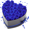 VEVOR Forever Flowers, 27 Preserved Roses in a Heart Shape Box, Eternal Flowers Immortal Bouquet Birthday Present for Women Her Wife Mothers, Anniversary, Valentine's Day,Christmas, Royal Blue
