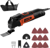 VEVOR Multitool Oscillating Tool, 3Amps Corded Oscillating Multi Tool with 6 Variable Speeds 15000 - 22000 OPM, 3.2° Oscillating Angle, 13PCS Saw Accessories, LED Work Light & Tool Bag