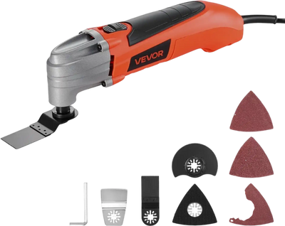 VEVOR Oscillating Tool Multitool, 2.2Amps 22,000 OPM Electric Oscillating Multi Tool Kit Corded with 2.8° Oscillating Angle, 7PCS Saw Accessories for Cutting, Scraping, Sanding, Floor Stripping