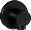 VEVOR Wall Mounted Supply Elbow, Wall Supply Elbow with O-Ring Flange, Tapered 1/2" NPT Female Inlet, Solid Brass Wall Union, Round Walls Union Water Supplying, Matte Black Finish, 1/2" IPS