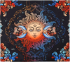 VEVOR Sun and Moon Tapestry, Psychedelic Mystic Floral Aesthetic Wall Tapestry, Vintage Wall Blanket for Home Decoration, Suitable for Bedroom, Living Room, Dorm (50.39 x 57.87 inches)