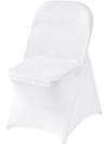 VEVOR 150 Pcs White Chair Covers, Polyester Spandex Chair Cover, Stretch Slipcovers for Wedding Party Dining Banquet Flat-Front Chair Covers, Fits Chair Measures up to 17.72 x 18.11 x 30.31 inch
