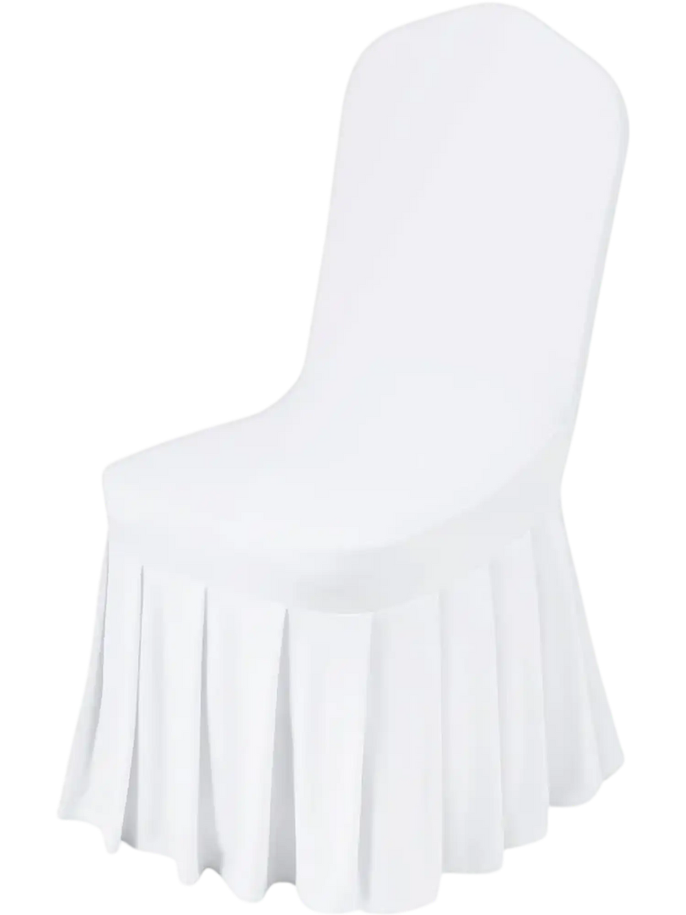 VEVOR 30 Pcs White Chair Covers, Polyester Spandex Chair Cover, Stretch Slipcovers for Wedding Party Dining Banquet Flat-Front Chair Covers, Fits Chair Measures up to 20.08 x 17.72 x 37.4 inch