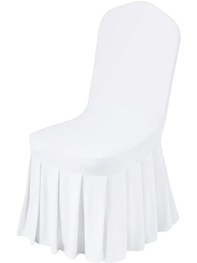 VEVOR 30 Pcs White Chair Covers, Polyester Spandex Chair Cover, Stretch Slipcovers for Wedding Party Dining Banquet Flat-Front Chair Covers, Fits Chair Measures up to 20.08 x 17.72 x 37.4 inch