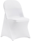 VEVOR Stretch Spandex Folding Chair Covers, Universal Fitted Chair Cover, Removable Washable Protective Slipcovers, for Wedding, Holiday, Banquet, Party, Celebration, Dining (50PCS White)