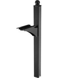 VEVOR Mailbox Post, 56 x 4 x 4 Inches, Aluminum In-Ground Mounting Mail Box Stand with Universal Plate Bracket, Heavy Duty Metal Post Sleeve Kit for Outside Curbside Residential, Powder Coated Black