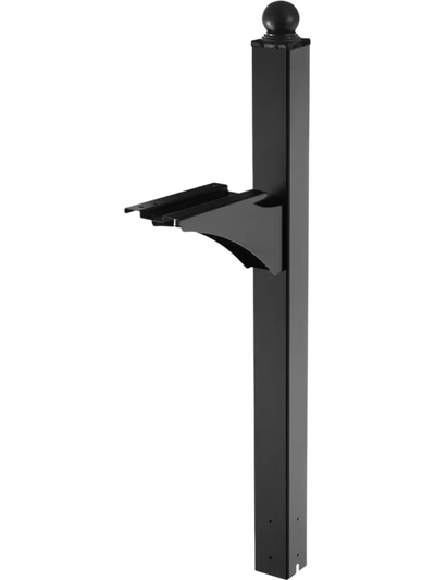 VEVOR Mailbox Post, 56 x 4 x 4 Inches, Aluminum In-Ground Mounting Mail Box Stand with Universal Plate Bracket, Heavy Duty Metal Post Sleeve Kit for Outside Curbside Residential, Powder Coated Black