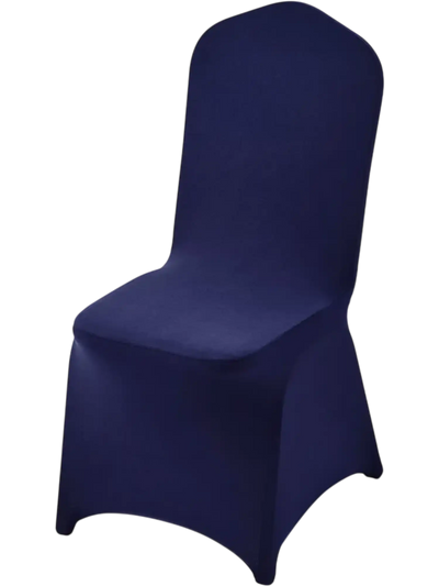 VEVOR 50 Pcs Navy Blue Chair Covers, Polyester Spandex Chair Cover, Stretch Slipcovers for Wedding Party Dining Banquet Flat-Front Chair Covers, Fits Chair Measures up to 20.08 x 17.72 x 37.4 inch